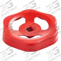 JW WINCO Valve Handwheel: 6 Point, 60 mm Handle Dia, 7 mm Square Spindle, Red, Steel (MPN 227.6-ST-60-V7-RT). Key specifications — attr984147: JW WINCO; attr1137075: 7 mm; attr984148: Through Hole; attr984152: Steel; attr984154: 6 Point.