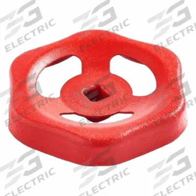 JW WINCO Valve Handwheel: 6 Point, 60 mm Handle Dia, 7 mm Square Spindle, Red - 6-Lobed Valve Knobs with Square Through-Hole