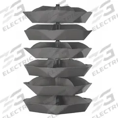 DURHAM MFG Revolving Storage Bin: 69 1/2 in x 44 in, 6 Levels, Scoop Bottom, 5 Bins per Level (MPN 1506-95). Key specifications — Includes: Hardware; Brand: DURHAM MFG.