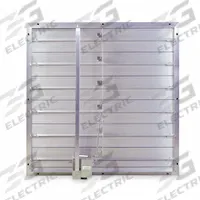 45"H-W 13.3"L Squ Alu Mtrzd Cntrl Dampr: 13 1/4 in L, 45 in H, 45 in W, 1 1/2 in Flange Wd, Aluminum (MPN 3C235). Key specifications — Nameplate Voltage: 100/240V AC; Blade Type: Flat Blade; Brand: DAYTON; Maximum Air Velocity: 3500 fpm; Switch Action: Normally Open.