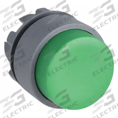 Dayton Extended Push Button: Green, 22 mm Mounting Size, Non-Metallic - Extended-Length Push-Button Operators