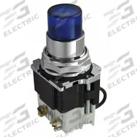 EATON Pilot Light: 30 mm Panel Mounting Size, Blue, LED, 24 V AC/DC Max Volt Rating (Supply) (MPN 10250T297LLP24). Key specifications — Series: 10250T; Brand: EATON; Includes Push-To-Test: Push-To-Test Included.