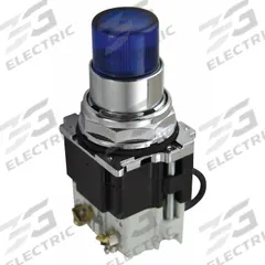 EATON Pilot Light: 30 mm Panel Mounting Size, Blue, LED, 24 V AC/DC Max Volt Rating (Supply) (MPN 10250T297LLP24). Key specifications — Series: 10250T; Brand: EATON; Includes Push-To-Test: Push-To-Test Included.