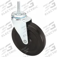 APPROVED VENDOR Stem Caster: Swivel, 4 in Wheel Dia., 1 1/4 in Wheel Wd, Rubber, 1 in Stem Lg (MPN 32J861). Key specifications — Brand: APPROVED VENDOR; Thread Size: 3/8"-16; Roll Up: Swivel.