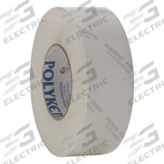 POLYKEN Duct Tape: Medium Duty, White, 2 7/8 in Wd, 60 1/8 yd Lg, 12 mil Thick, 225FR, Rubber. Key specifications — attr1244200: Polyethylene Coated Cloth; attr1244159: 225FR.