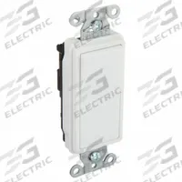 BRYANT Wall Switch: Rocker Switch, 3-Way, Maintained, White, 120/277V AC, 15 A (MPN 9803W). Key specifications