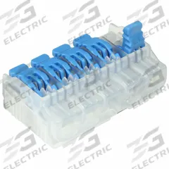 IDEAL Lever Wire Connector: 5 Port, 24 AWG – 12 AWG Solid Wire Size Range, 20 A, 600 V (MPN 30-10L25). Key specifications — attr1307071: IDEAL; attr1307104: Lever; attr1351713: In-Sure™ Lever.