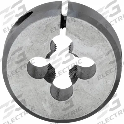 CLE-LINE Round Threading Die: M3.5x0.6 Metric, 13/16 in OD, Adj, High Speed Steel (MPN C65732) - Adjustable Round Threading Dies