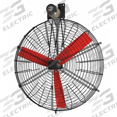 MULTIFAN Mounted Fan: 50 in Blade Dia, 240V AC, 1 hp Motor HP, Ceiling/Wall Mount - Corrosion-Resistant Industrial Wall-Mount Fans