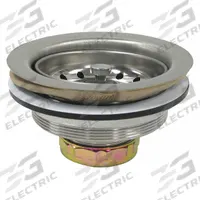 PERFECT PUTTY Strainer: Stainless Steel, Chrome, 2 1/2 in Overall Ht, 4 1/2 in Overall Dia, Threaded (MPN 59-3110). Key specifications — Product Type: Sink Drain; Brand: PERFECT PUTTY; Finish: Chrome; Material: Stainless Steel; Includes: Locknut.