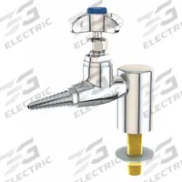 INSTOCK Needle Valve: Needle Valve, Threaded Shank, For Gas Media, 1 Handles, 1 Outlets, Cross (MPN GRL2880-131WSA-G). Key specifications — Brand: INSTOCK; Color/Finish: Chrome; Inlet Connection Type: NPT; Product Type: Needle Valve; Index Color: Blue; Flow Pattern: 90 Degree.