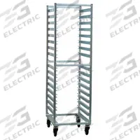 NEW AGE INDUSTRIAL Poly Box Storage Rack: 16 Slots, 3 1/2 in Betw Shelves, 700 lb Capac, 21 in Wd (MPN NS648). Key specifications — Brand: NEW AGE INDUSTRIAL; Color: Silver; Material: Aluminum; Nesting: No; Pan Size: 18 x 13 in; Product Type: Poly Box Storage Rack; NSF Certified: Yes; Full Size/Half Size: Full Size.