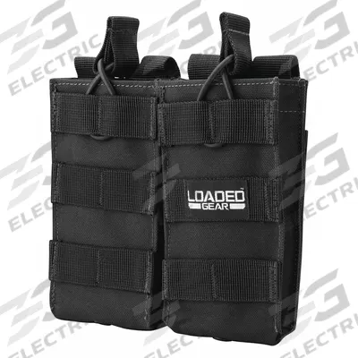 BARSKA Magazine Pouch: Black, Nylon, 5 1/2 in x 6 3/10 in - Duty Equipment Pouches