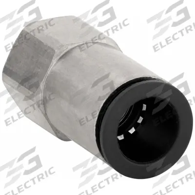 LEGRIS Push-Fit Adapter Fitting: 12 mm OD x 1/4 in Pipe Size, Push-to-Connect x BSPP - Nylon & Nickel-Plated Brass Tube Fittings
