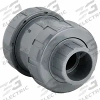 HAYWARD Check Valve: Ball, Inline Valve Body, PVC, 1 1/4 in Pipe Size, True Union Socket/NPT, Std (MPN TC10125ST). Key specifications — Ball Material: PVC; Brand: HAYWARD.