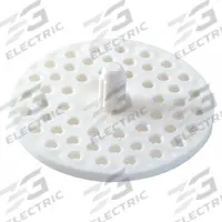 APPROVED VENDOR Strainer: 3 1/8 in Overall Dia, Plastic, White, Drop-In (MPN 30093). Key specifications — Material: Plastic; Color: White; Connection Type: Drop-In; Brand: APPROVED VENDOR; Application: Sink Drain.