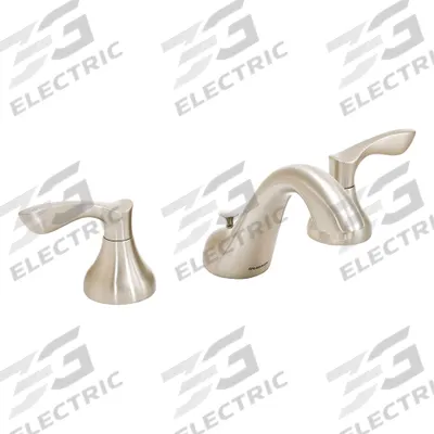 SPEAKMAN Mid Arc Bathroom Faucet: Chelsea, Brass, Brushed Nickel Finish, 1.2 gpm Flow Rate - Widespread Handle Bathroom Faucets