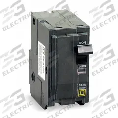 SQUARE D Miniature Circuit Breaker: 110 A, 120/240V AC, Single Phase, 10kA at 120/240V AC, 2 Poles (MPN QO2110). Key specifications — Phase: Single; Amps: 110 A; AC Voltage Rating: 120/240V AC; Max. AIR Rating: 10kA at 120/240V AC; For Use With: QO Load Centers and NQ Panelboards; Brand: SQUARE D.