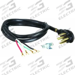 SOUTHWIRE Dryer Power Cord: 6 ft Lg, 4/10, 14-30P Plug, SRDT, PVC, 30 A Current, 125/250V AC, 14-30P (MPN 9156SW8808). Key specifications — Brand: SOUTHWIRE; Jacket Material: PVC.