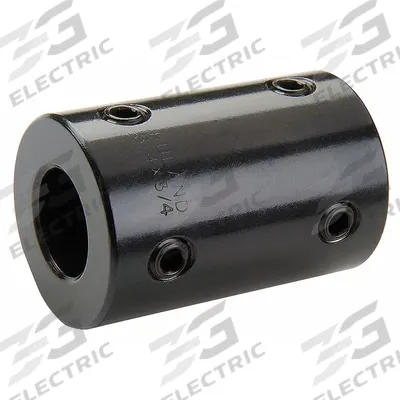RULAND MANUFACTURING Rigid Shaft Coupling: 3/8 in Bore Dia 1, 3/8 in Bore Dia 2, Round - Set Screw Rigid Shaft Couplings
