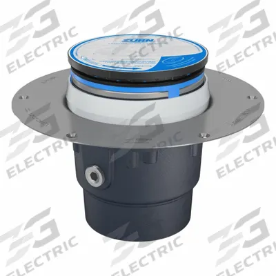 ZURN Shower Drain: 9 7/8 in Overall Dia, 5 in Grate Size, 3 in Nominal Pipe Size - Height Adjustable Floor Drains
