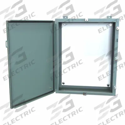 HAMMOND Electrical Enclosure: Steel, 30 in x 24 in x 8 in, NEMA 12/13/3R/4, w/Panel - Steel Washdown Enclosures