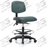 Cleanroom Chair: Vinyl, Armless, Ht Range 22 in to 29 in, 18 1/2 in Seat Wd, 17 in Seat Dp, Blue (MPN GRVMBCH-RG-CF-RC-8546). Key specifications — Foot Support: Yes; Back Tilt Backward: 12°; Base Material: Nylon; Brand: APPROVED VENDOR; Product Type: Cleanroom Chair; ESD-Safe: Not ESD Safe; Seat Tilt Forward: 8°.