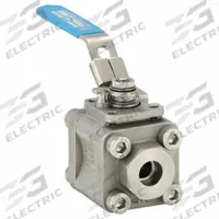 MILWAUKEE VALVE Manual Two-Way Ball Valve: 1/4 in, Stainless Steel, Straight, Socket x Socket (MPN 35RSS1NLL-014). Key specifications — Brand: MILWAUKEE VALVE; Seat Material: Polymer; Handle: Locking Lever.