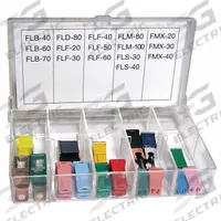 BUSSMANN Fuse Kit: Includes Series FLB/FLF/FLM, Automotive Fuses, 20 A – 100 A Range (MPN NO.45). Key specifications — Fuse Series Included: FLM; Tool Included: None; Brand: BUSSMANN.