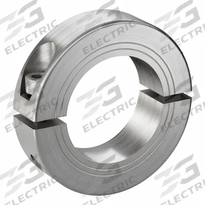 RULAND MANUFACTURING Shaft Collar: 2-Piece, Metric with Inch Bore, Round, Clamp-On - Stainless Steel Shaft Collars