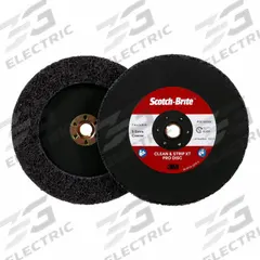 SCOTCH-BRITE Non-Woven Depressed Center Disc: 7 in x 5/8"-11, Silicon Carbide, Extra Coarse, XO-DC (MPN 05589). Key specifications — Series: XO-DC; Brand: SCOTCH-BRITE.