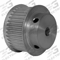 DAYTON Timing Pulley: Modified Curvilinear, Fixed, For GT Timing Belt Section, For 15 mm Belt Wd (MPN 38-3P15-6FA3). Key specifications — Brand: DAYTON; Finish: Clear Anodized; For Belt Series: Powerhouse®.