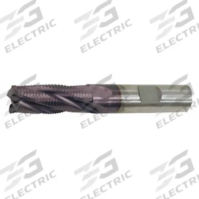 CLEVELAND Roughing End Mill: Cobalt, TiAlN Coated, 5 Flute, Fine Pitch, 1" Mill Dia - General Purpose Cobalt Roughing End Mills