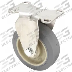 APPROVED VENDOR Plate Caster: Rigid, No Brake, Rubber, 3 1/2 in Wheel Dia., 1 1/4 in Wheel Wd, Slot (MPN P12RX-PRP035D-12). Key specifications — Brand: APPROVED VENDOR; Wheel/Tread Color: Gray; Roll Up: Rigid.