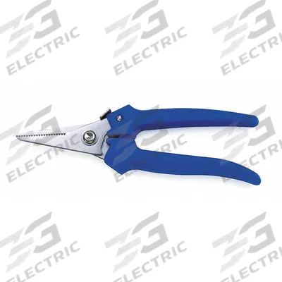 WESTWARD Shears: Right-Hand, 5 3/4 in Overall Lg, Partially Serrated, Stainless Steel - Manual-Opening Shears