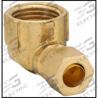 APPROVED VENDOR Compression Fitting Elbow: 3/8 in OD x 1/2 in Pipe Fitting Size - Low-Lead Standard Sleeve Brass Compression Fitting