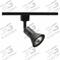 Track Lighting Head: Incandescent, Flared Shape, 50 W, 2 13/16 in Dia, 3 7/16 in Lg, Black (MPN R715 BL). Key specifications — Brand: JUNO LIGHTING; Lighting Technology: Incandescent; Housing Color: Black.