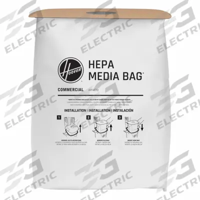 HOOVER Vacuum Bag: Hoover Commercial, CH90600V/CH91600V, Dry, Cloth, 1-Ply, HEPA - Upright Vacuum Bags