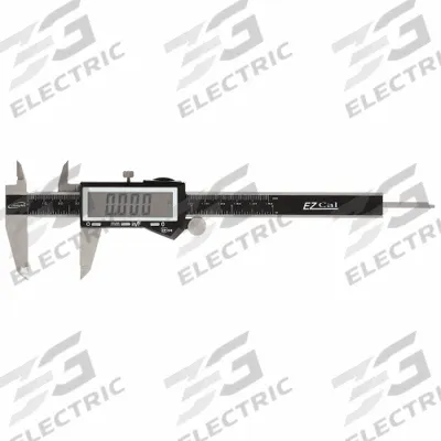 BAILEIGH INDUSTRIAL Fractional-Display Digital Caliper: 0 in to 6 in /0 mm to 150 mm - Splash-Resistant Calipers without SPC Output