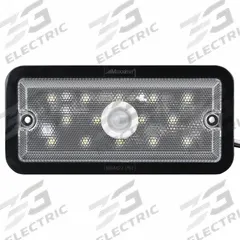 MAXXIMA Vehicle Dome and Courtesy Light: Dome Light, LED, White, Rectangular, 12/24V DC (MPN M84427-PIR). Key specifications — Shape: Rectangular; Brand: MAXXIMA; Electrical Connection: Blunt Cut Leads; Lighting Technology: LED; Mount Style: Surface.