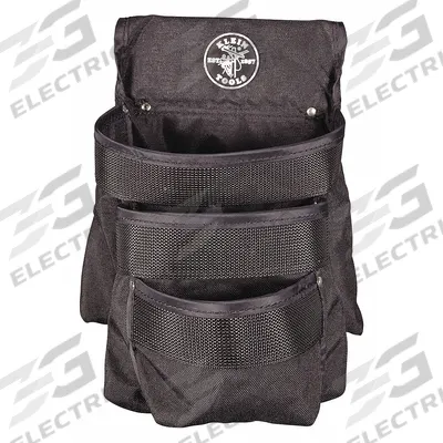 KLEIN TOOLS Tool Pouch: For 2 1/2 in Belt Wd - Max, 3 Pockets - Nylon Tool Pouches