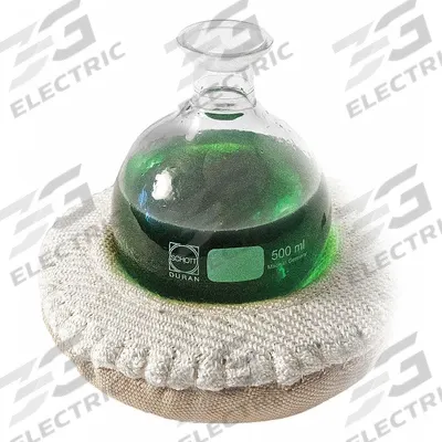 BRISKHEAT Heating Mantle: 12 L Capacity, 1,300 W Watt - Max, Fiberglass Cloth - Cloth-Housed Lower Hemispherical Heating Mantles