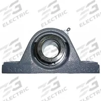 NTN Pillow Block Bearing: 1 3/8 in Bore, Cast Iron, Eccentric Collar, 1 55/64 in Shaft Ht, 4,200 RPM (MPN UELP-1.3/8M). Key specifications — Brand: NTN; Maximum Speed: 4,200 RPM; Mounting Bolt Size: 1/2 in; System of Measurement: Inch.