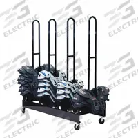 CHAMPION SPORTS Pad Rack: Black, Steel, 59 in Overall Lg, 24 in Overall Wd, 68 in Overall Ht (MPN FBSPR4). Key specifications — attr993181: CHAMPION SPORTS; attr999927: (60) to (80) Pads; attr1031592: Black; attr990028: Pad Rack; attr990025: Steel; attr1031781: Pad Rack.