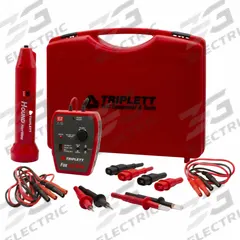 TRIPLETT Circuit Tracer Kit: 0 to 250V AC/DC, No Display, 1 ft Max Locating Dp, Audible/Light, Std (MPN 3388). Key specifications — Tracing Locations: Walls; Brand: TRIPLETT; For Voltage Range: 0 to 250V AC/DC.