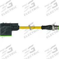 MURRELEKTRONIK Cordset: M12 Male Straight x DIN Form CI, 3 m Cable Lg, PVC, Yellow, 3 Pins, IP67 (MPN 7000-41041-0160300). Key specifications — Wire Size: 18 AWG; Brand: MURRELEKTRONIK; Cable Jacket Color: Yellow; IP Rating: IP67.
