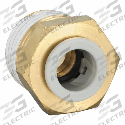SMC Push-Fit Adapter Fitting: 10 mm OD x 1/2 in Pipe Size, Push-to-Connect x BSPT - Polybutylene & Brass Tube Fittings