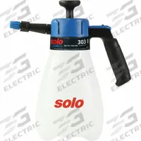 SOLO Handheld Sprayer: Spot, 2 7/8 gal Tank, Poly Tank, 30 ft Max Spray Distance, 45 psi, Adj Nozzle (MPN 303-B). Key specifications — Brand: SOLO; Chemical Compatibility: Alkalis; Tank Material: Poly.