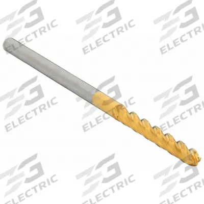APPROVED VENDOR Ball End Mill: Carbide, TiN Coated, 4 Flute, 3/8" Mill Dia, 1-3/4" LOC - General Purpose Carbide Ball End Mills