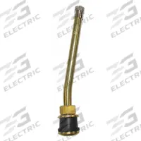 HALTEC Tire Valve: Tire Valve, Clamp-In, 180° Valve Stem Angle, Straight, Std Bore Valve Size, Gold (MPN TV-573-13). Key specifications — Valve Type: Clamp-In; Thread Size: 5/16-32 in; Valve Shape: Straight; Color: Gold; Product Type: Tire Valve; Standards: TR573; Compatible Vehicle Type: Buses; Material: Brass.